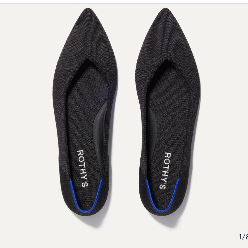 Rothy's Black pointed toe flats
